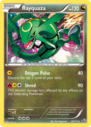 Rayquaza 093/113  - Holofoil Legendary Treasures - Holo Rare