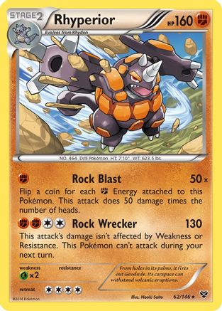 Rhyperior 062  - Reverse Holofoil XY Base Set - Holo Rare