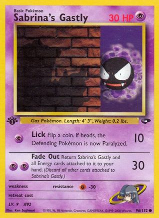 Sabrina's Gastly (96) 096/132  - Unlimited Gym Challenge - Common