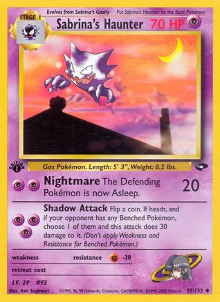 Sabrina's Haunter 055/132  - Unlimited Gym Challenge - Uncommon