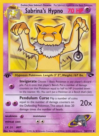 Sabrina's Hypno 056/132  - Unlimited Gym Challenge - Uncommon