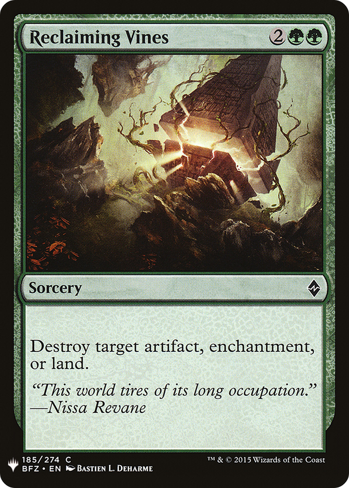 Reclaiming Vines (LIST-BFZ-185) - The List