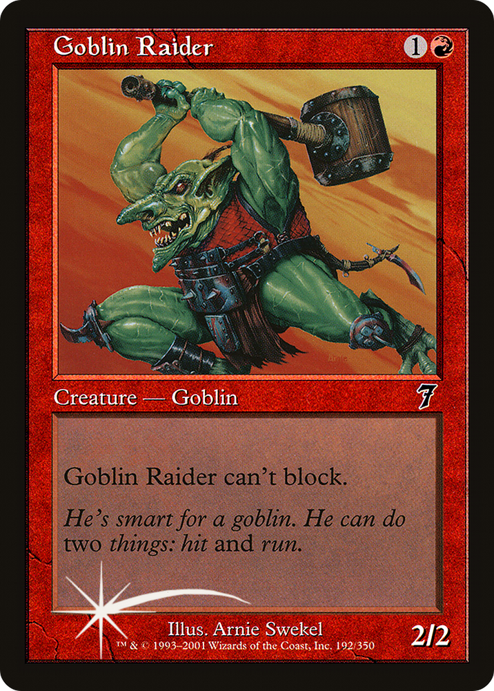 Goblin Raider (7ED-192★) - Seventh Edition Foil