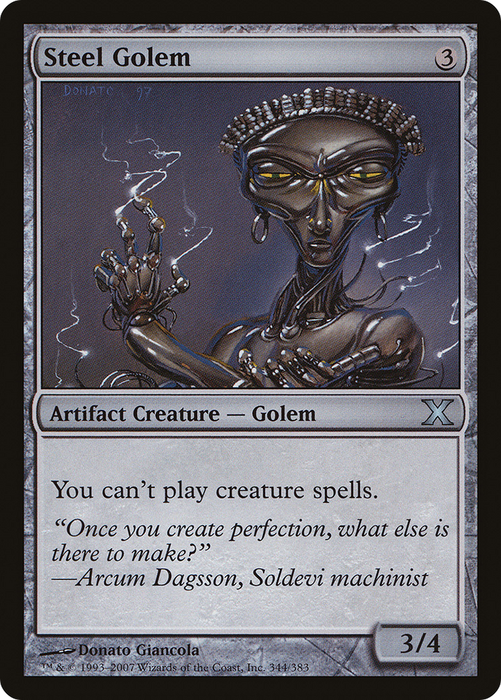 Steel Golem (10E-344) - Tenth Edition