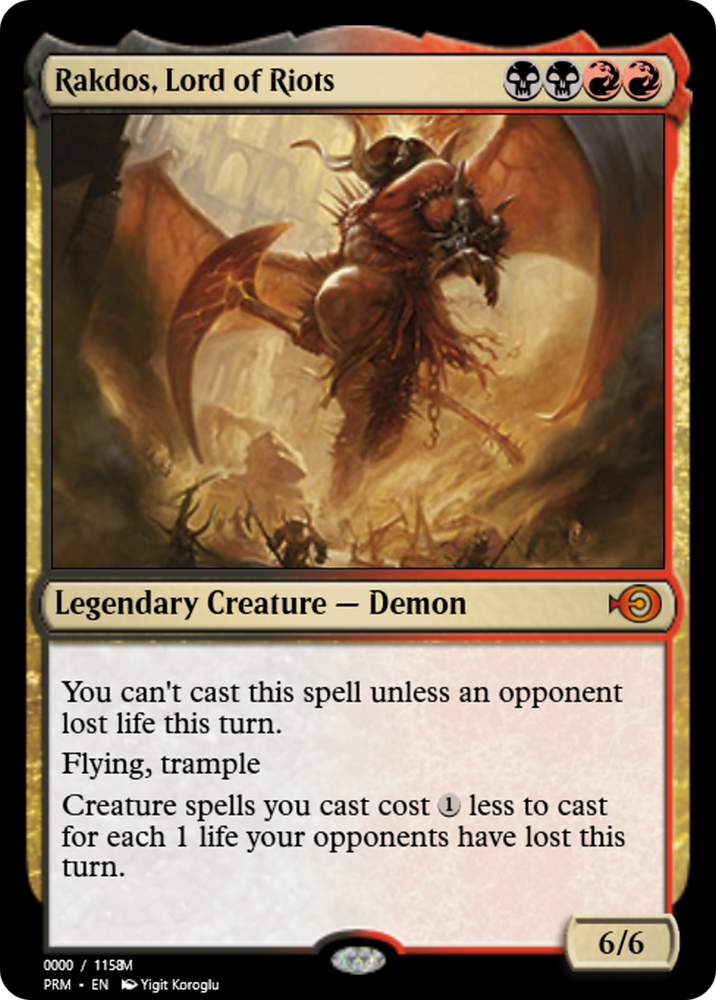 Rakdos, Lord of Riots (PRM-86208) - Magic Online Promos