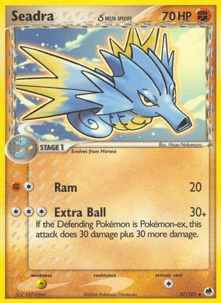 Seadra 037/101  - Reverse Holofoil Dragon Frontiers - Uncommon
