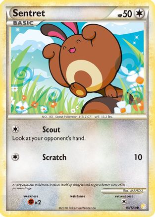 Sentret 080/123  - Reverse Holofoil HeartGold SoulSilver - Common