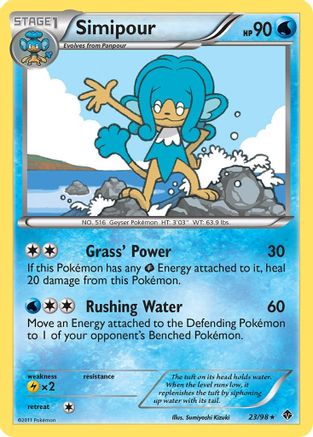 Simipour 023  - Reverse Holofoil Emerging Powers - Rare