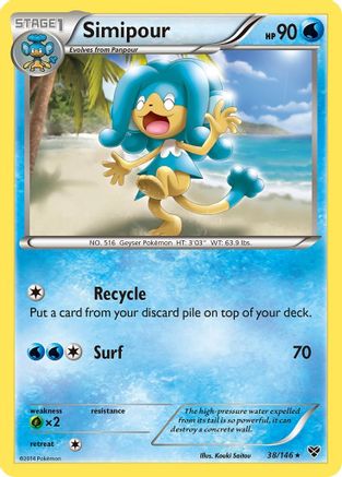 Simipour 038  XY Base Set - Rare