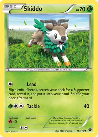 Skiddo 018  XY Base Set - Common