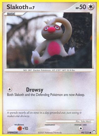 Slakoth 099/123  - Reverse Holofoil Mysterious Treasures - Common