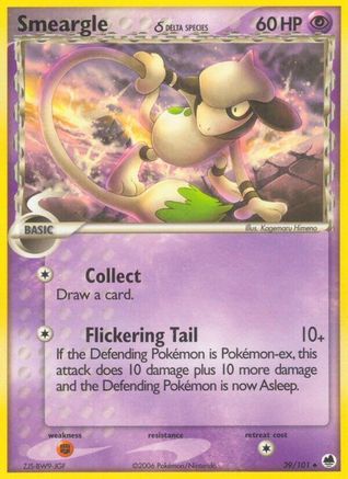 Smeargle (Delta Species) 039  Dragon Frontiers - Uncommon