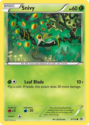 Snivy 006/113  - Reverse Holofoil Legendary Treasures - Common