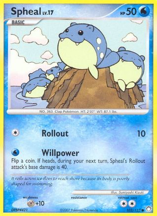 Spheal 102/123  - Reverse Holofoil Mysterious Treasures - Common