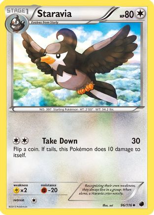 Staravia 096  - Reverse Holofoil Plasma Freeze - Uncommon