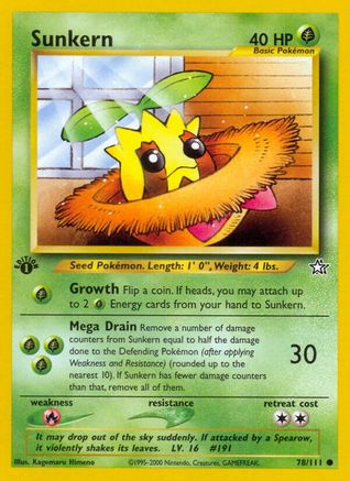 Sunkern 078/111  - 1st Edition Neo Genesis - Common