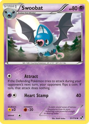 Swoobat 051  Black and White - Uncommon