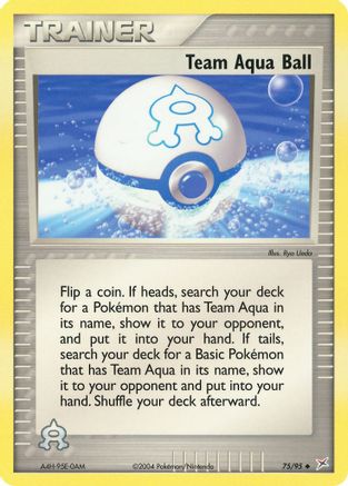 Team Aqua Ball 075  - Reverse Holofoil Team Magma vs Team Aqua - Uncommon