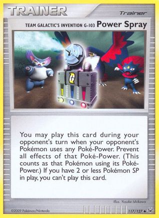 Team Galactic's Invention G-103 Power Spray 117/127  - Reverse Holofoil Platinum - Uncommon