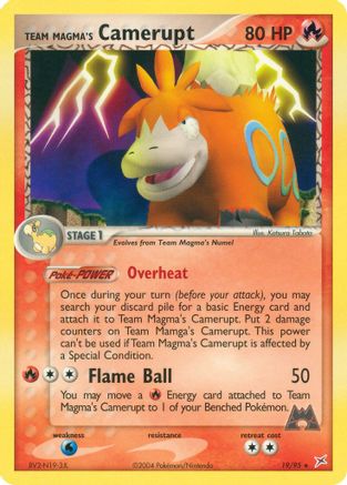 Team Magma's Camerupt 019  - Reverse Holofoil Team Magma vs Team Aqua - Rare