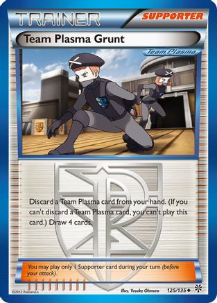Team Plasma Grunt (Team Plasma) 125/135  - Reverse Holofoil Plasma Storm - Uncommon