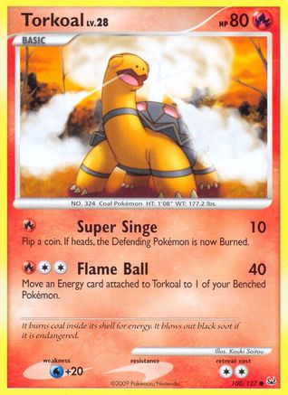 Torkoal 100  - Reverse Holofoil Platinum - Common