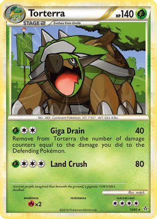 Torterra 010  - Reverse Holofoil Unleashed - Holo Rare