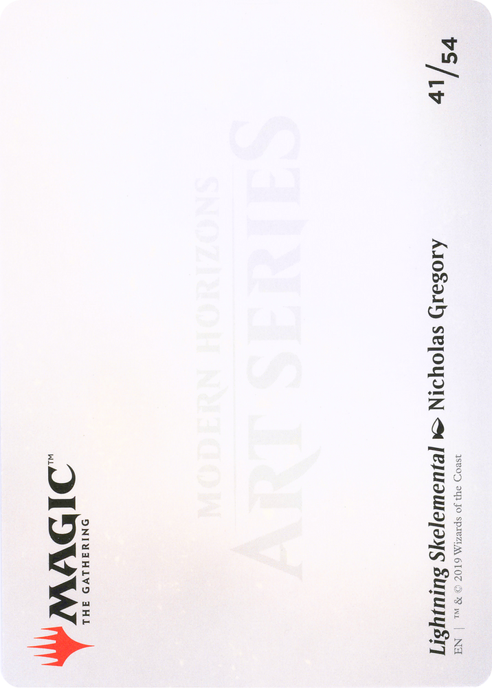Lightning Skelemental // Lightning Skelemental (AMH1-041) - Modern Horizons Art Series (Borderless)