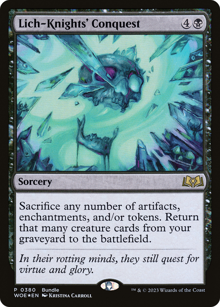 Lich-Knights' Conquest (WOE Bundle) (UMP-380) - Wilds of Eldraine Foil