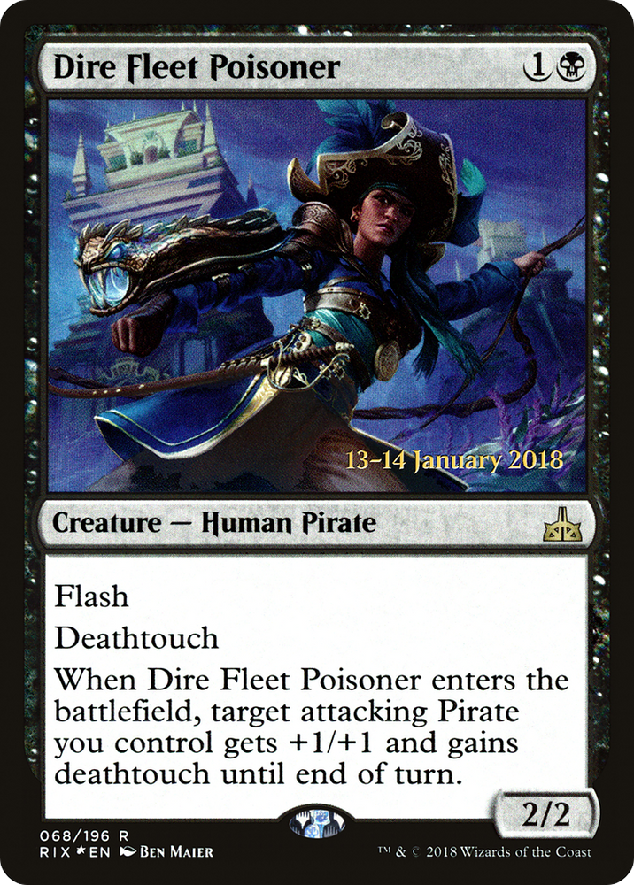 Dire Fleet Poisoner (PRE-068) - Rivals of Ixalan Promos Foil