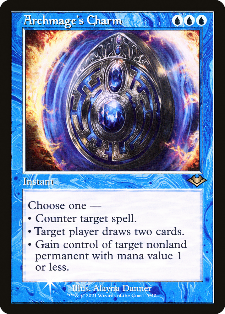 Archmage's Charm (Retro Frame) (MH1-007) - Modern Horizons 1 Timeshifts Foil