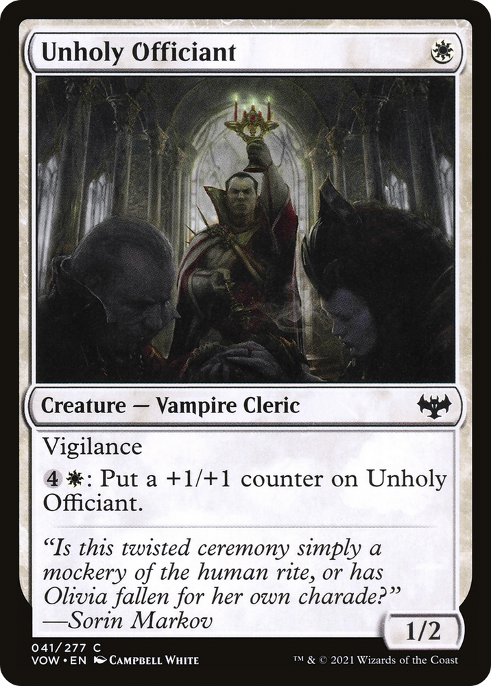 Unholy Officiant (VOW-041) - Innistrad: Crimson Vow