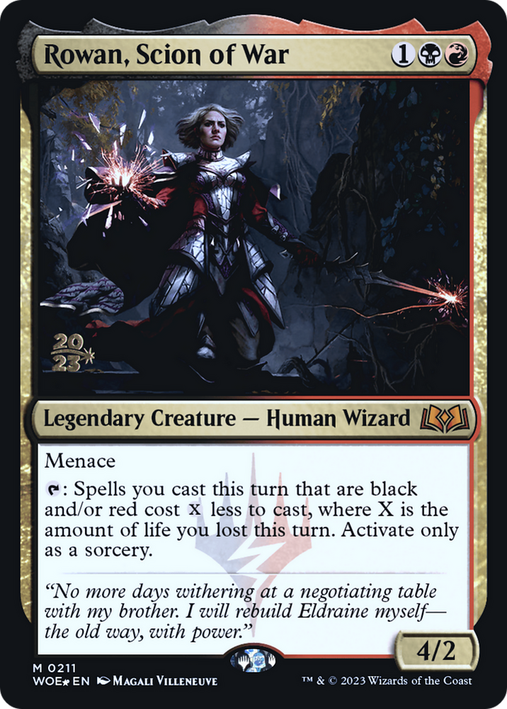 Rowan, Scion of War (PRE-211) - Wilds of Eldraine Promos Foil
