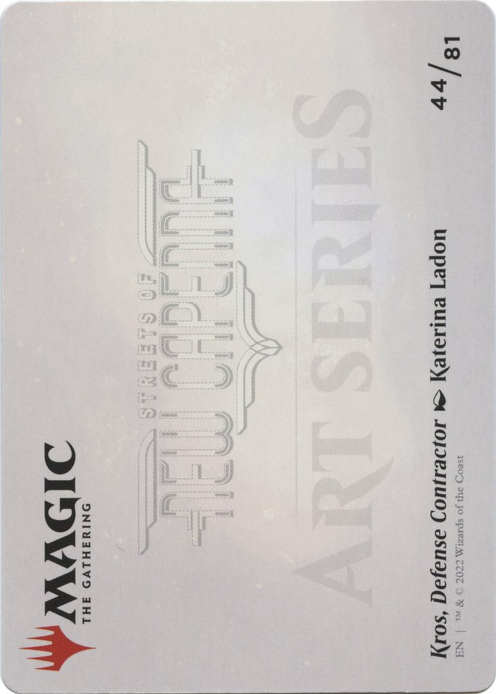 Kros, Defense Contractor // Kros, Defense Contractor (ASNC-044) - New Capenna Art Series (Borderless) Foil