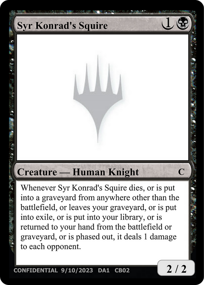 Syr Konrad's Squire (UNK-CB02B) - Unknown Event