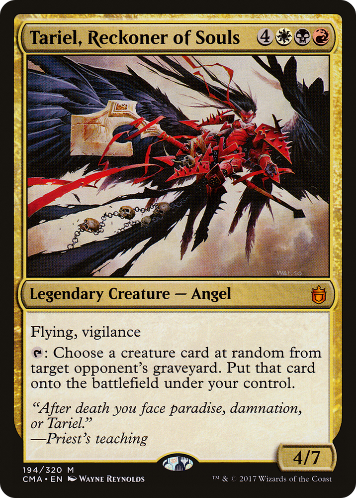 Tariel, Reckoner of Souls (CMA-194) - Commander Anthology