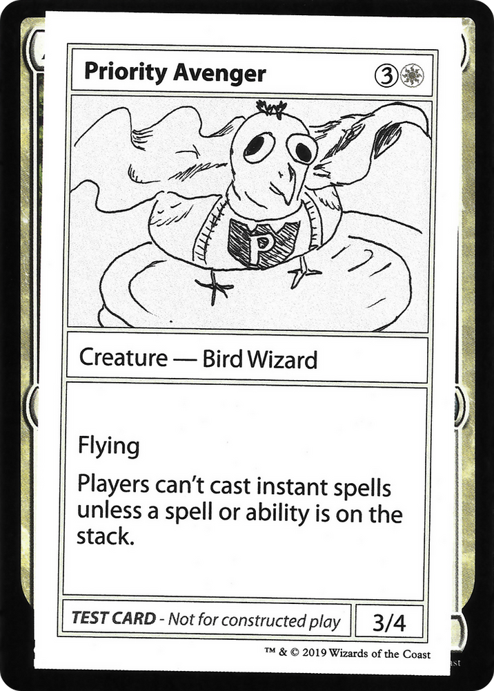 Priority Avenger (No PW Symbol) (CMB1-009) - Mystery Booster Playtest Cards 2021