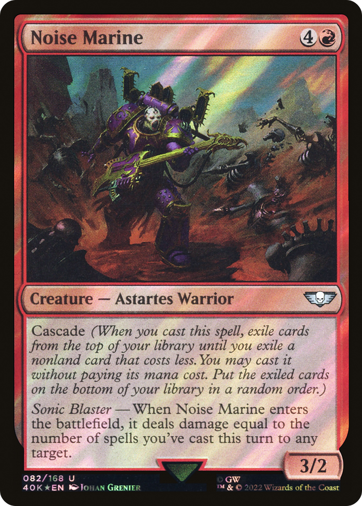 Noise Marine (Surge Foil) (40K-82★) - Warhammer 40,000 Commander Foil
