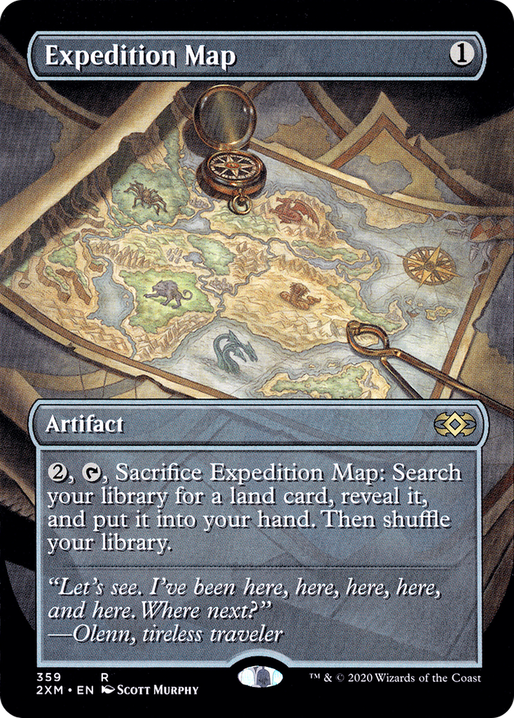 Expedition Map (Borderless) (2XM-359) - Double Masters (Borderless)