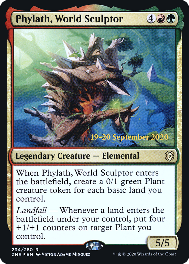 Phylath, World Sculptor (PRE-234) - Zendikar Rising Promos Foil