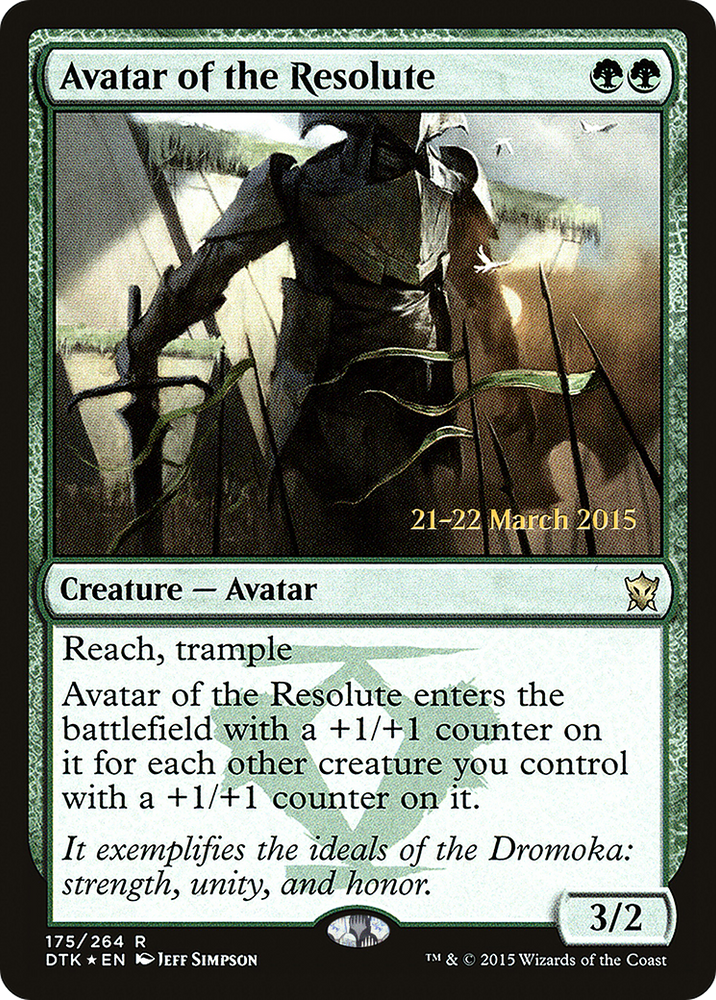 Avatar of the Resolute (PRE-175) - Dragons of Tarkir Promos Foil