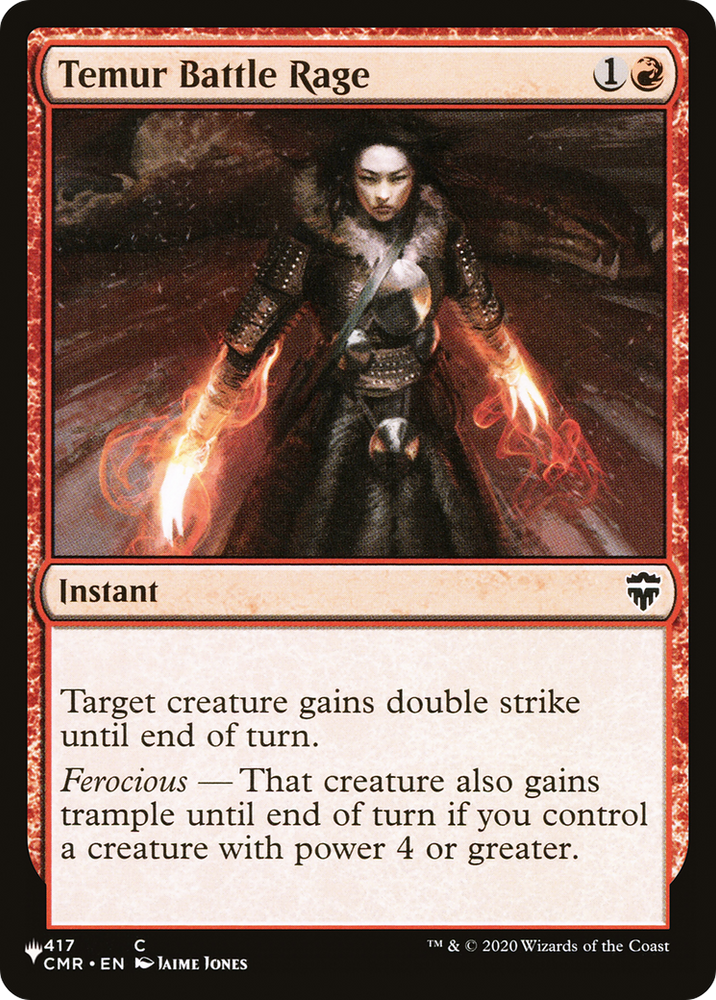 Temur Battle Rage (CMR) (LIST-CMR-417) - The List