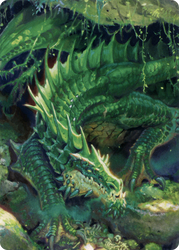 Lurking Green Dragon // Lurking Green Dragon (ACLB-001) - Battle for Baldur's Gate Art Series (Borderless)