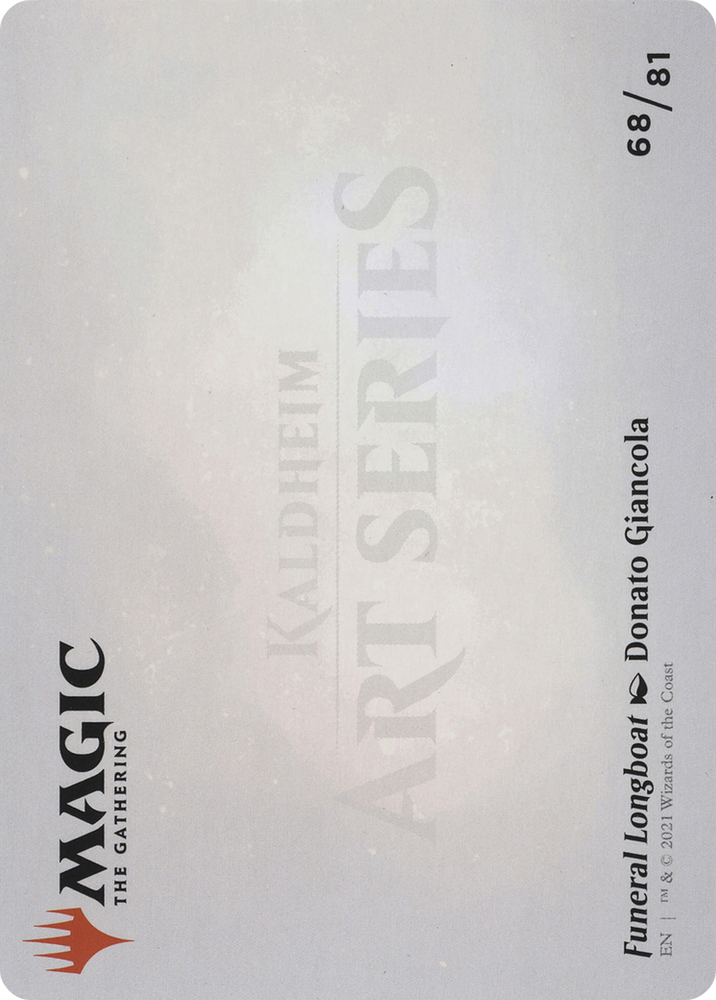 Funeral Longboat // Funeral Longboat (AKHM-068) - Kaldheim Art Series (Borderless) Foil