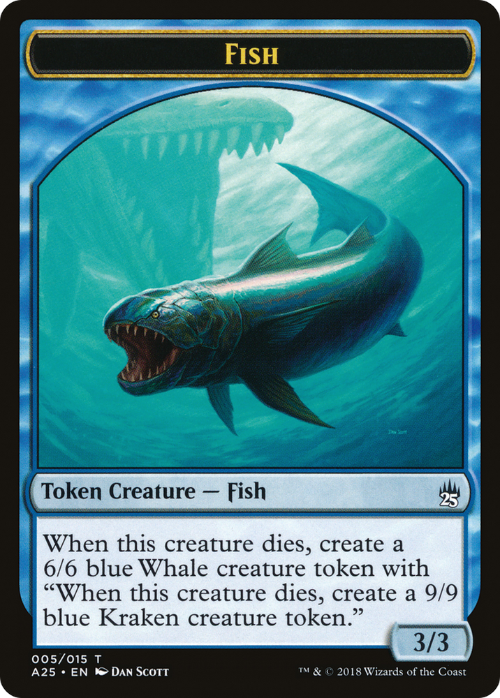 Fish // Kraken (A25-5 // 6) - Masters 25 Tokens