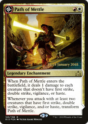 Path of Mettle (PRE-165) - Rivals of Ixalan Promos: (compasslanddfc) Foil