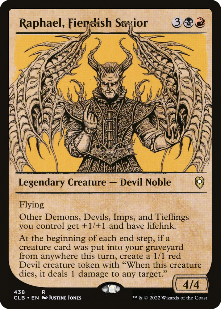 Raphael, Fiendish Savior (Showcase) (CLB-438) - Commander Legends: Battle for Baldur's Gate: (Showcase) Foil