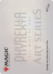 Swamp // Swamp (AONE-063) - Phyrexia: All Will Be One Art Series (Borderless) Foil