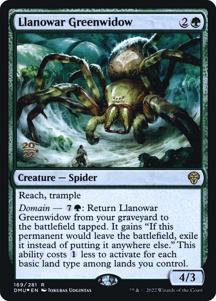 Llanowar Greenwidow (PRE-169S) - Dominaria United Promos Foil
