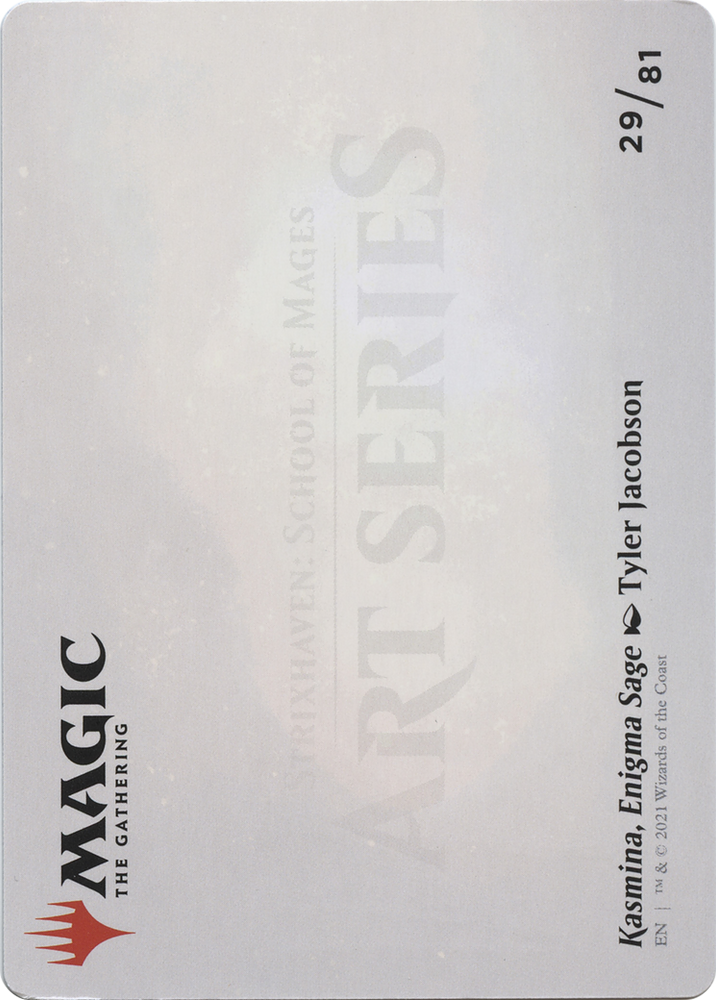 Kasmina, Enigma Sage // Kasmina, Enigma Sage (ASTX-029) - Strixhaven Art Series (Borderless) Foil